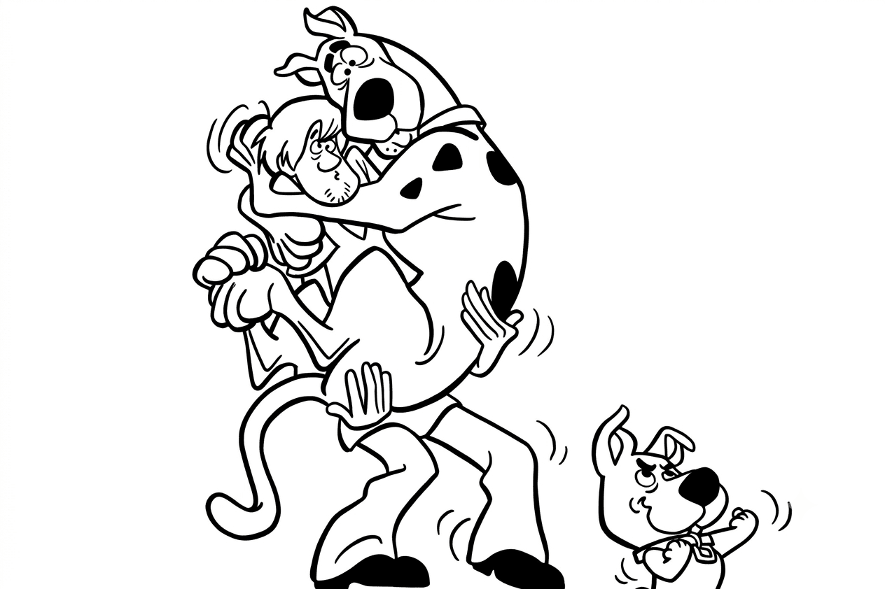 Scooby-Doo, Scooby-Loo e Salsicha para colorir