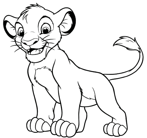 Simba para colorir