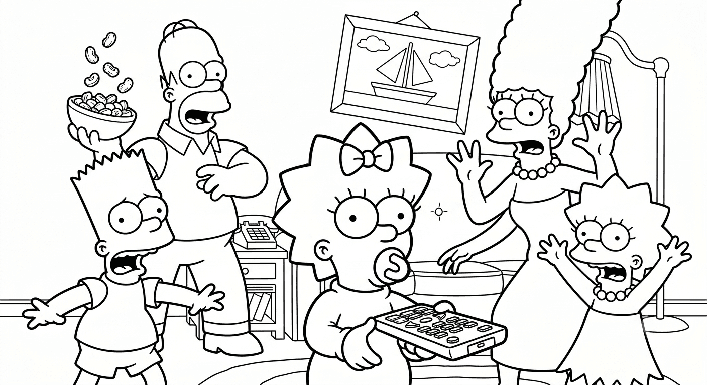 A Família Simpson para colorir