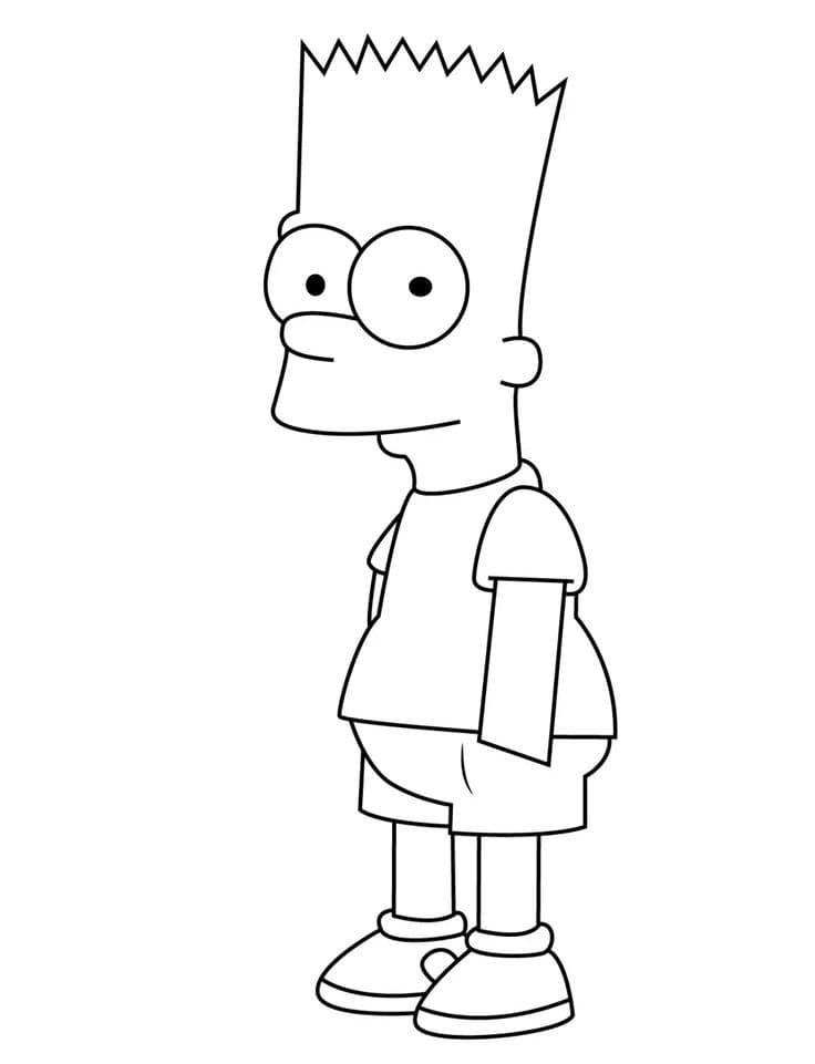 Bart Simpson para colorir