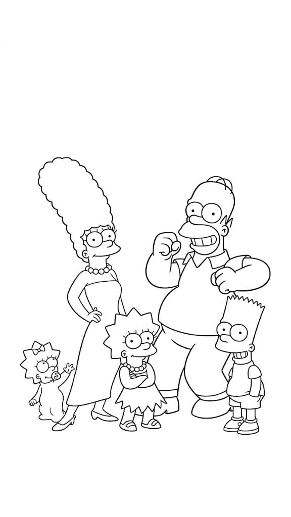 Família Simpson para colorir