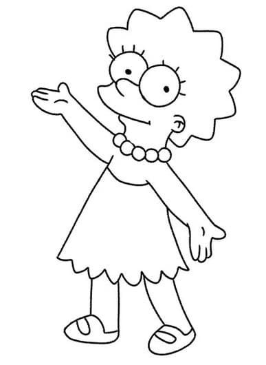 Lisa Simpson para colorir