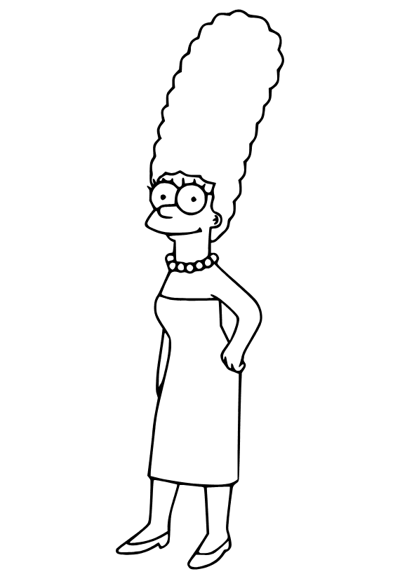 Marge Simpson para colorir