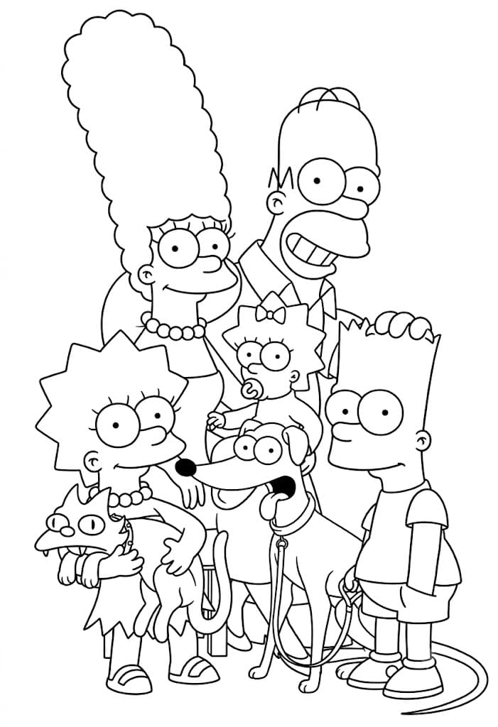 Simpsons para colorir