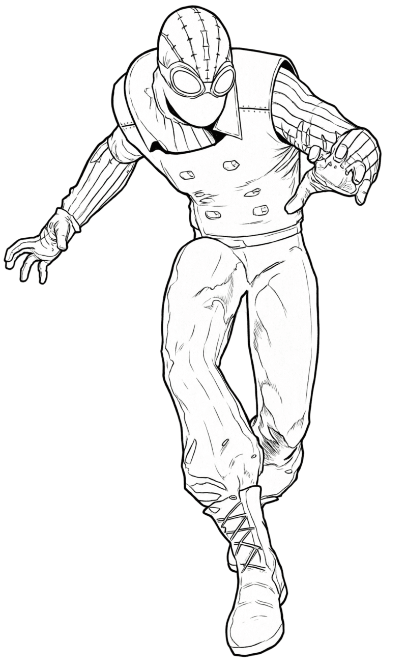 Desenho de Spider Noir para colorir
