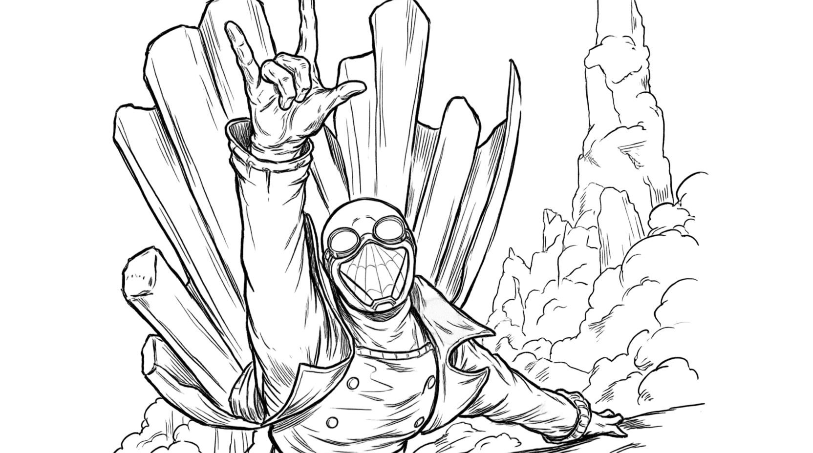 Spider Noir para colorir