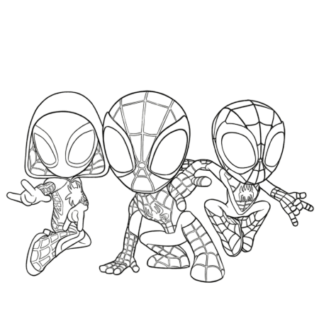 Spidey e seus amigos para colorir