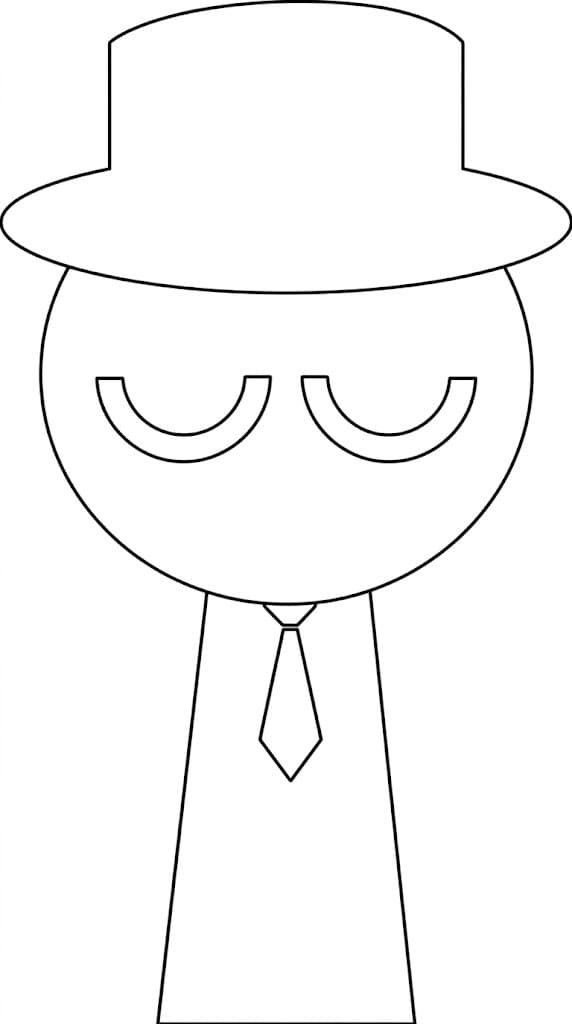 Mr. Black para colorir