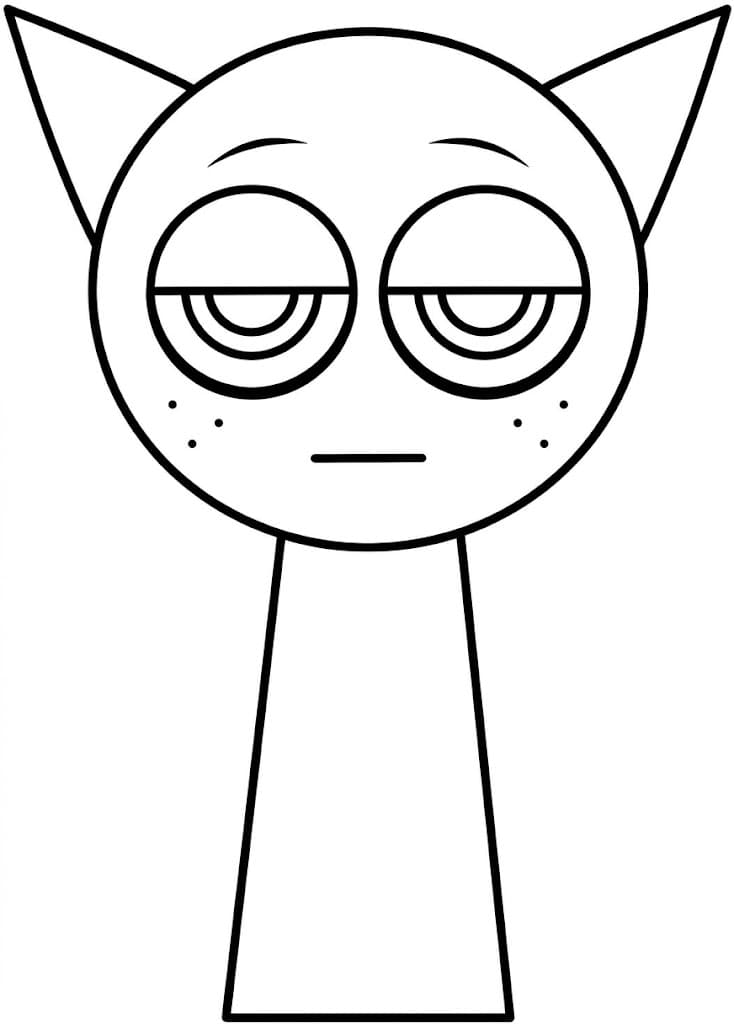 Sprunki cinza para colorir