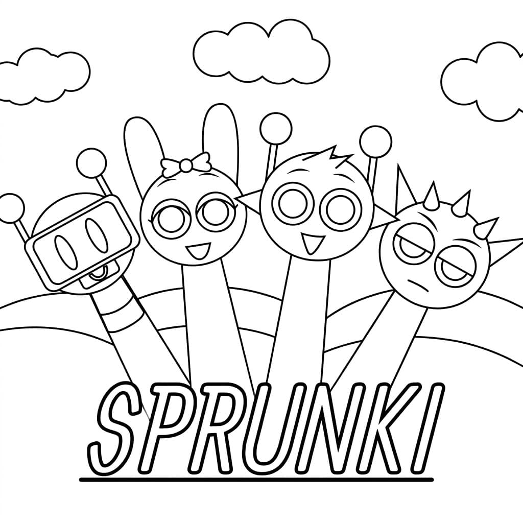 Sprunki para colorir
