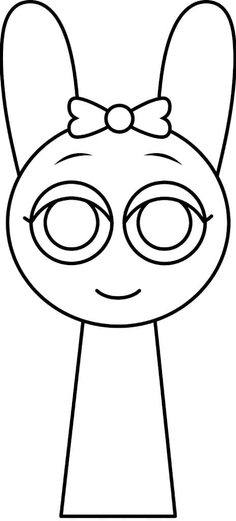 Pinki rosa para colorir