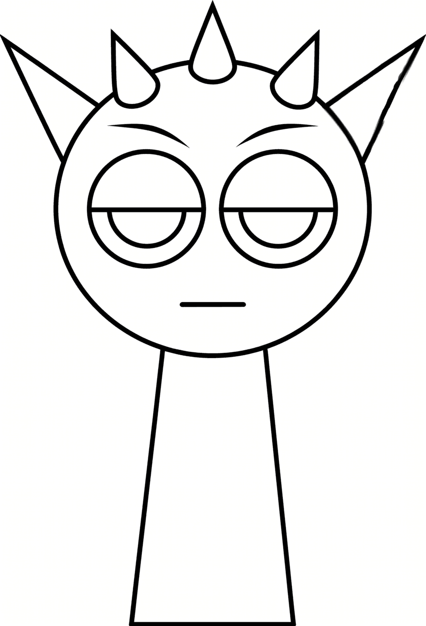 Raddy vermelho para colorir