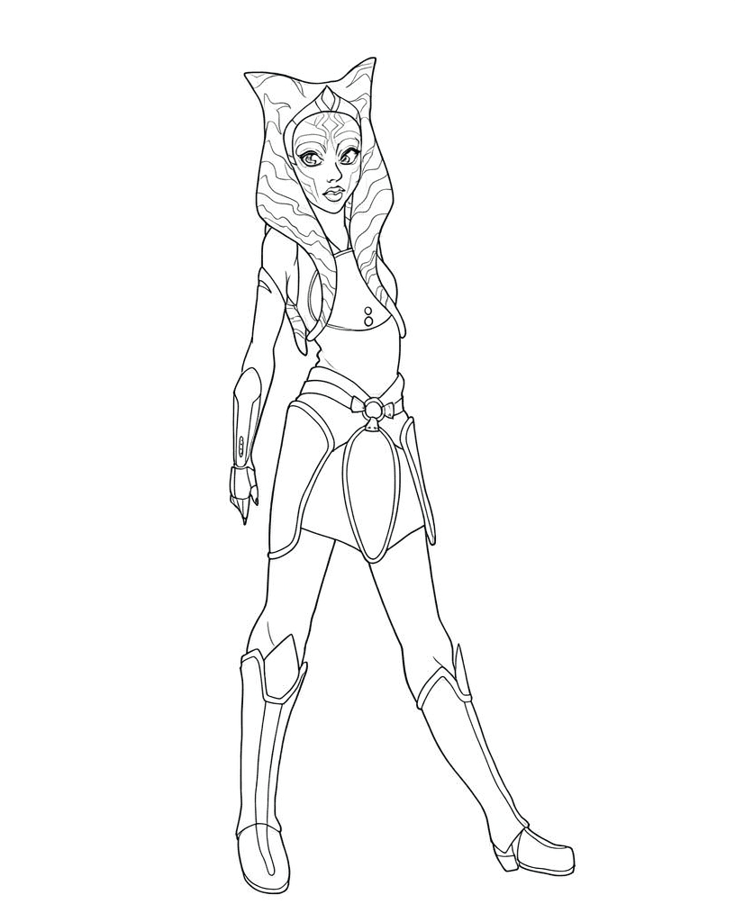 Ahsoka Tano para colorir