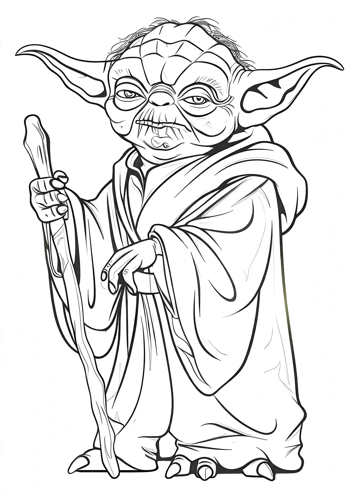 Mestre Yoda para colorir