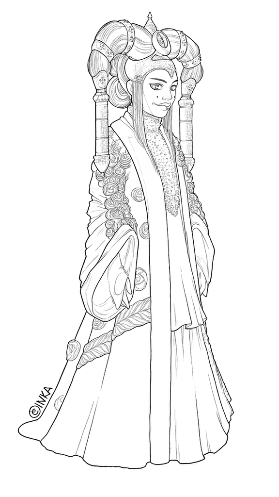 Rainha Padmé Amidala para colorir