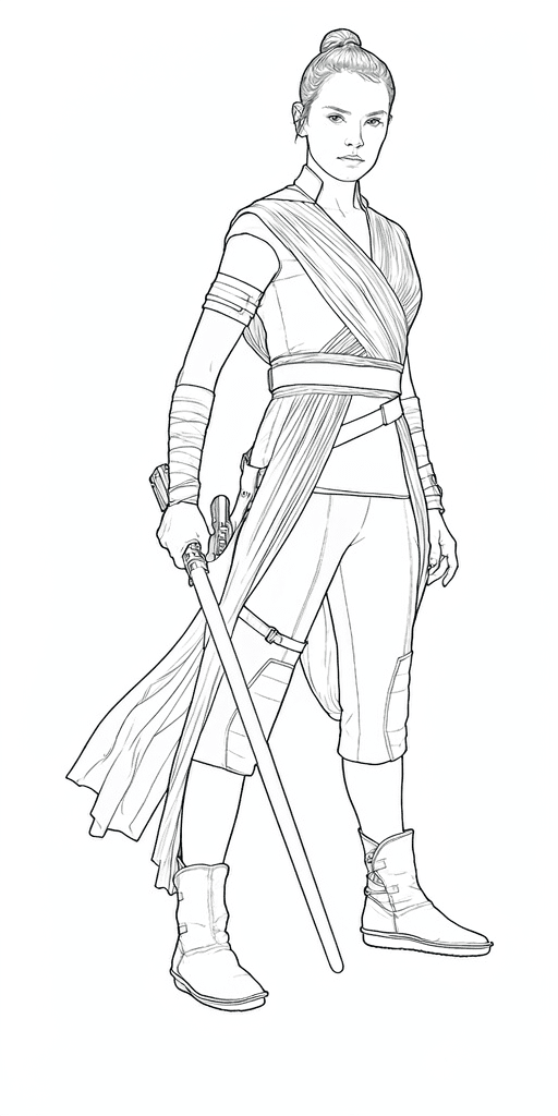 Rey Skywalker para colorir