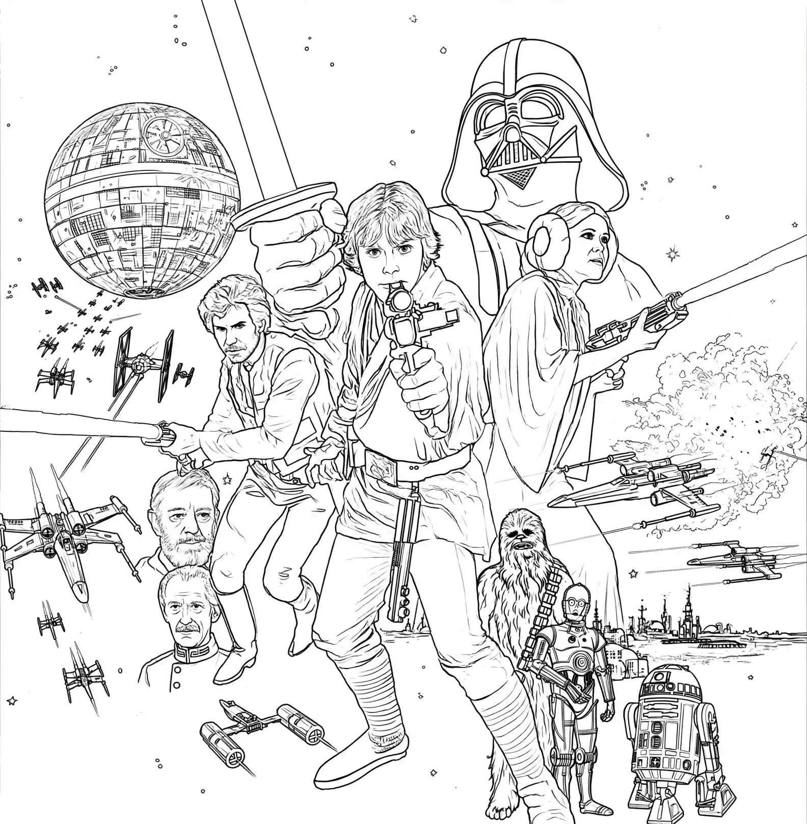 Star Wars para colorir
