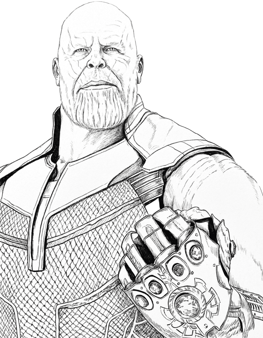 Thanos Marvel para colorir