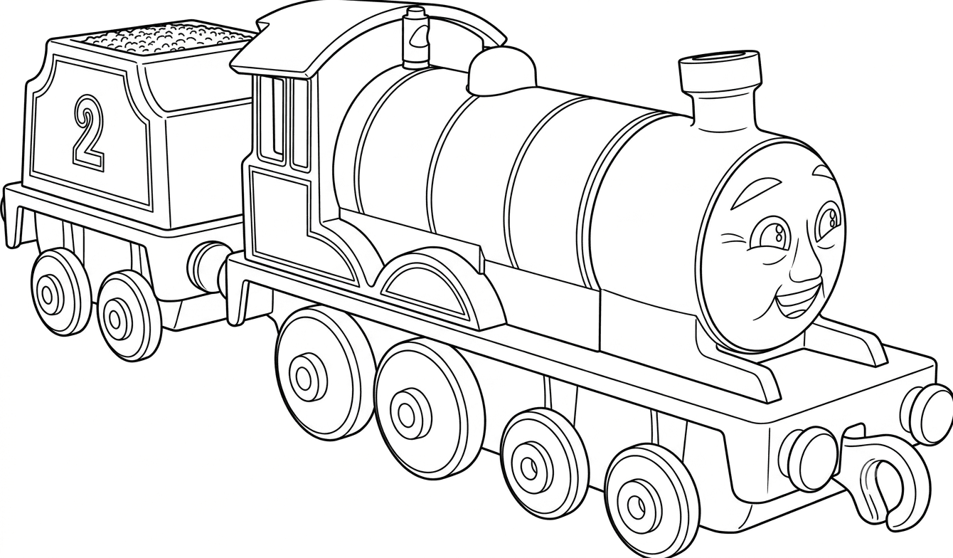 Edward número 2 de Thomas e Seus Amigos para colorir