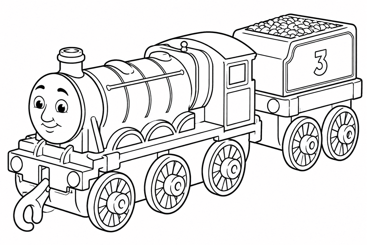 Henry número 3 de Thomas e Seus Amigos para colorir