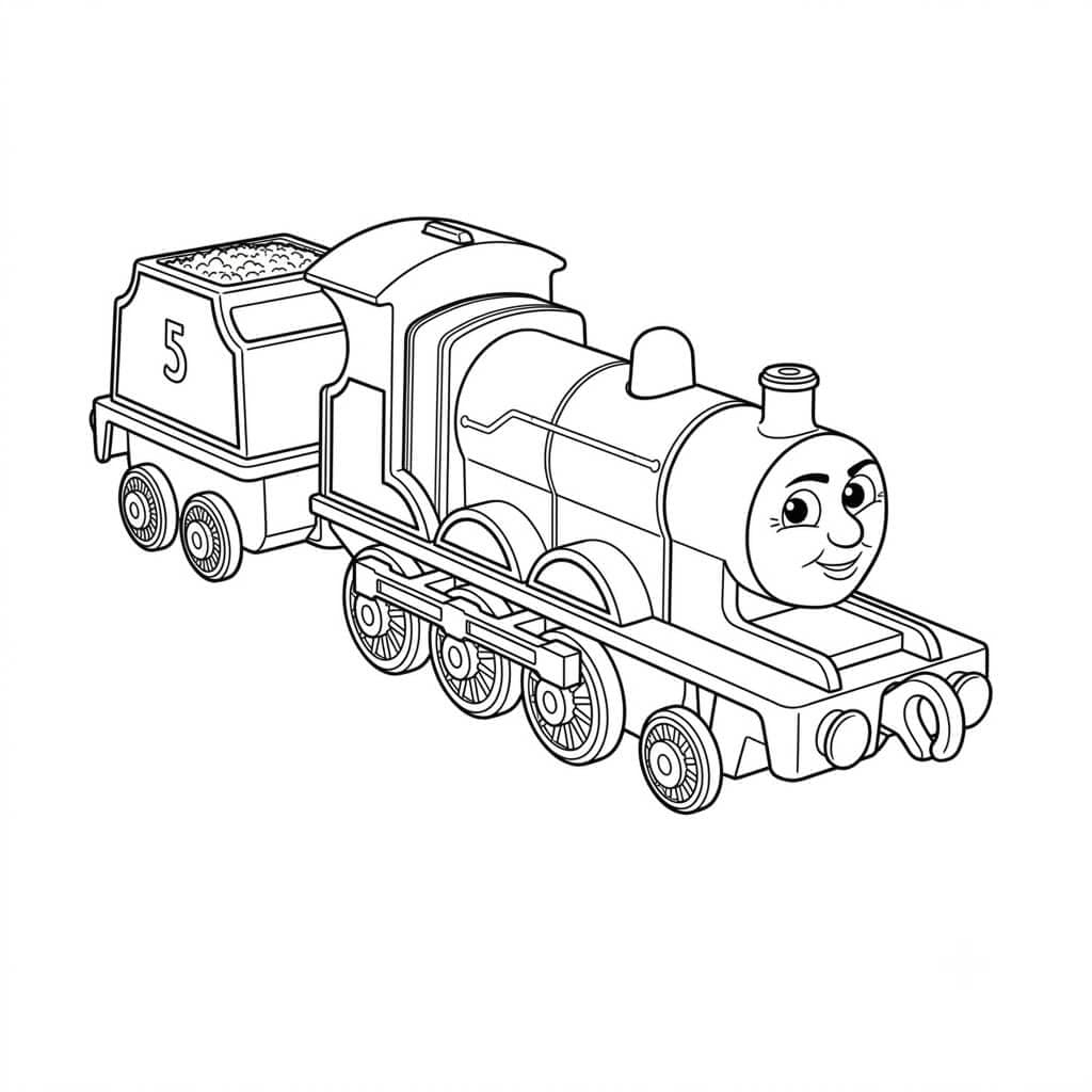 James número 5 de Thomas e Seus Amigos para colorir