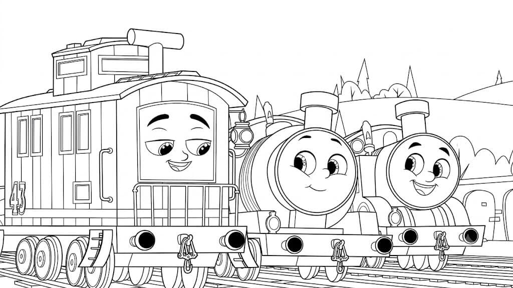 Personagens de Thomas e Seus Amigos para colorir