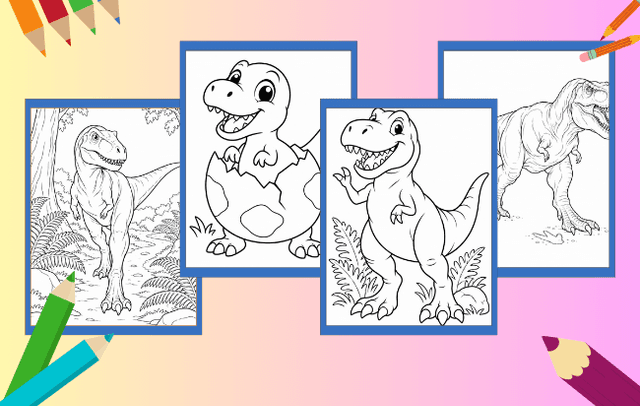 Tiranossauro rex para colorir