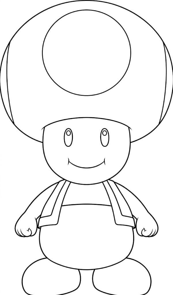 Toad azul para colorir