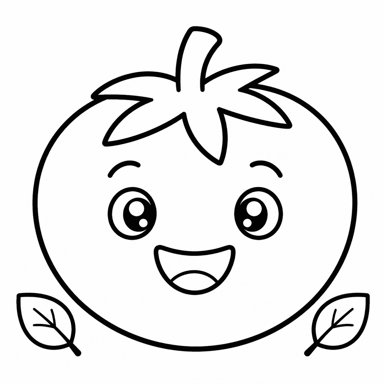 Tomate simples para crianças colorirem
