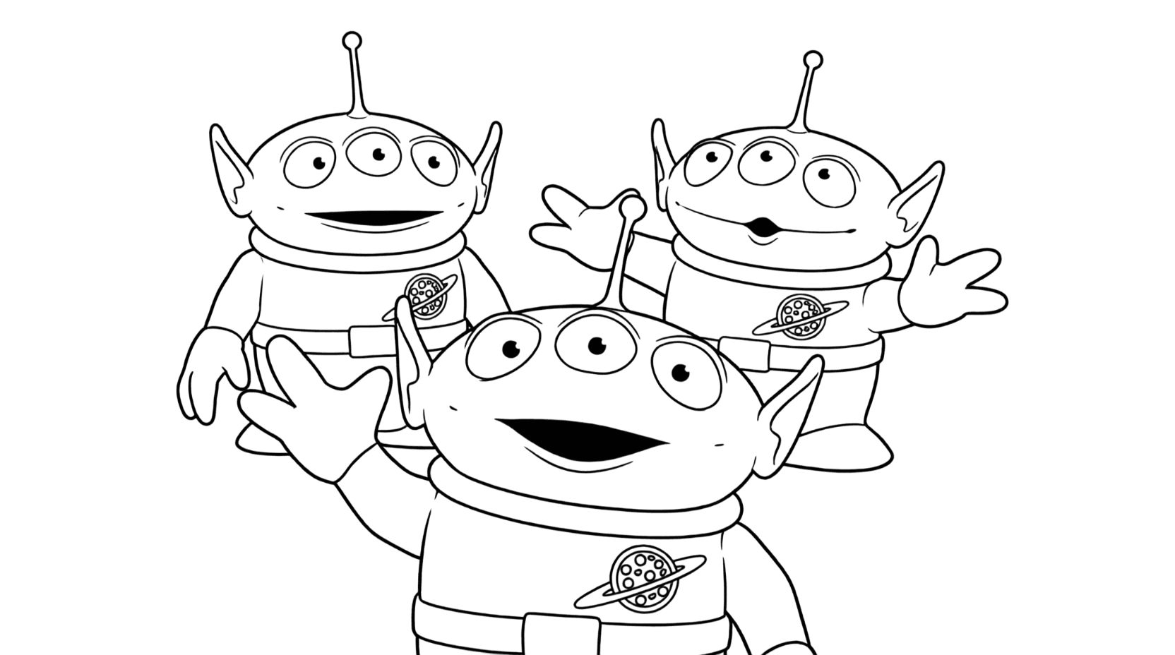 Aliens de Toy Story para colorir