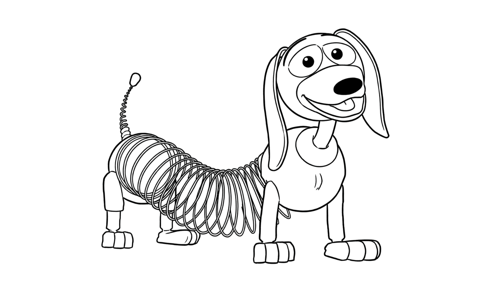 Slinky cachorro para colorir