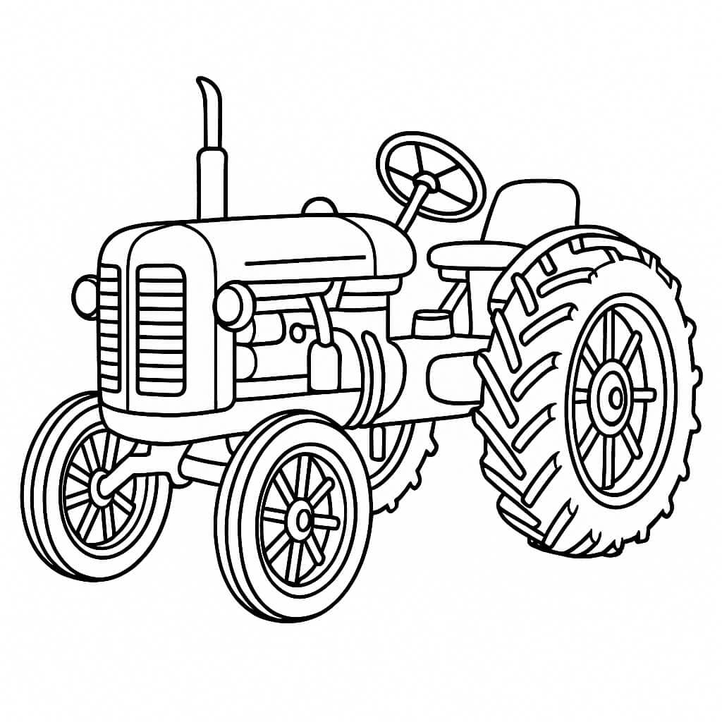 13 Desenhos de Trator para colorir e imprimir