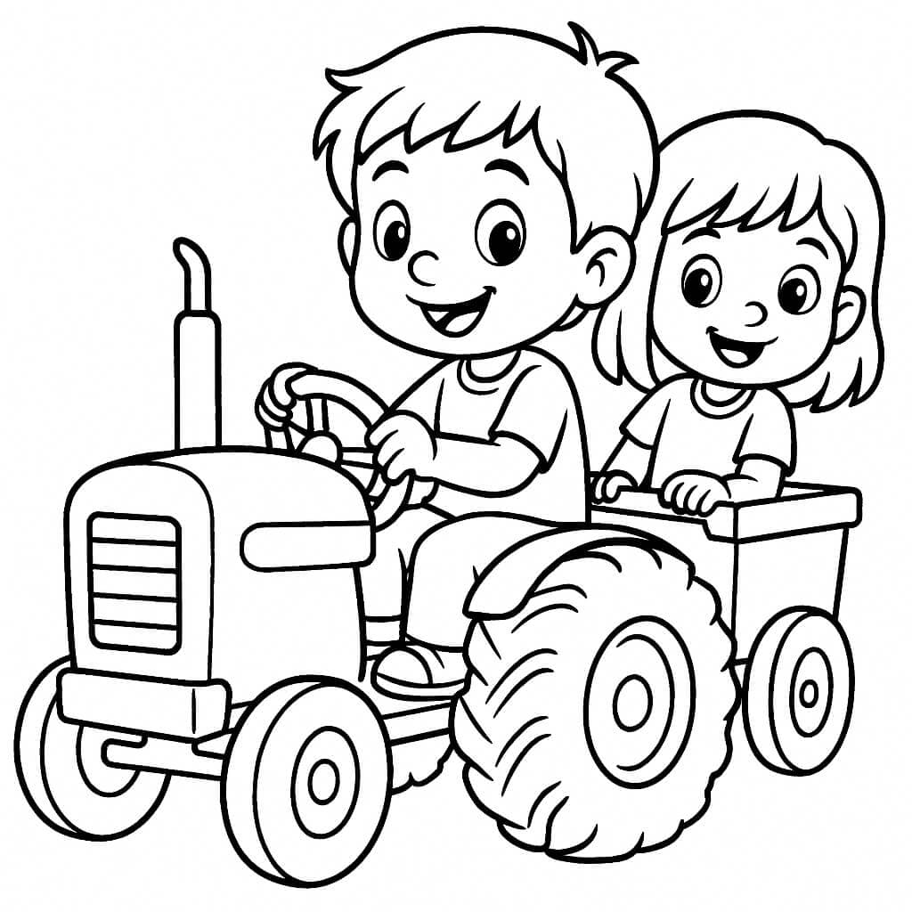 13 Desenhos de Trator para colorir e imprimir