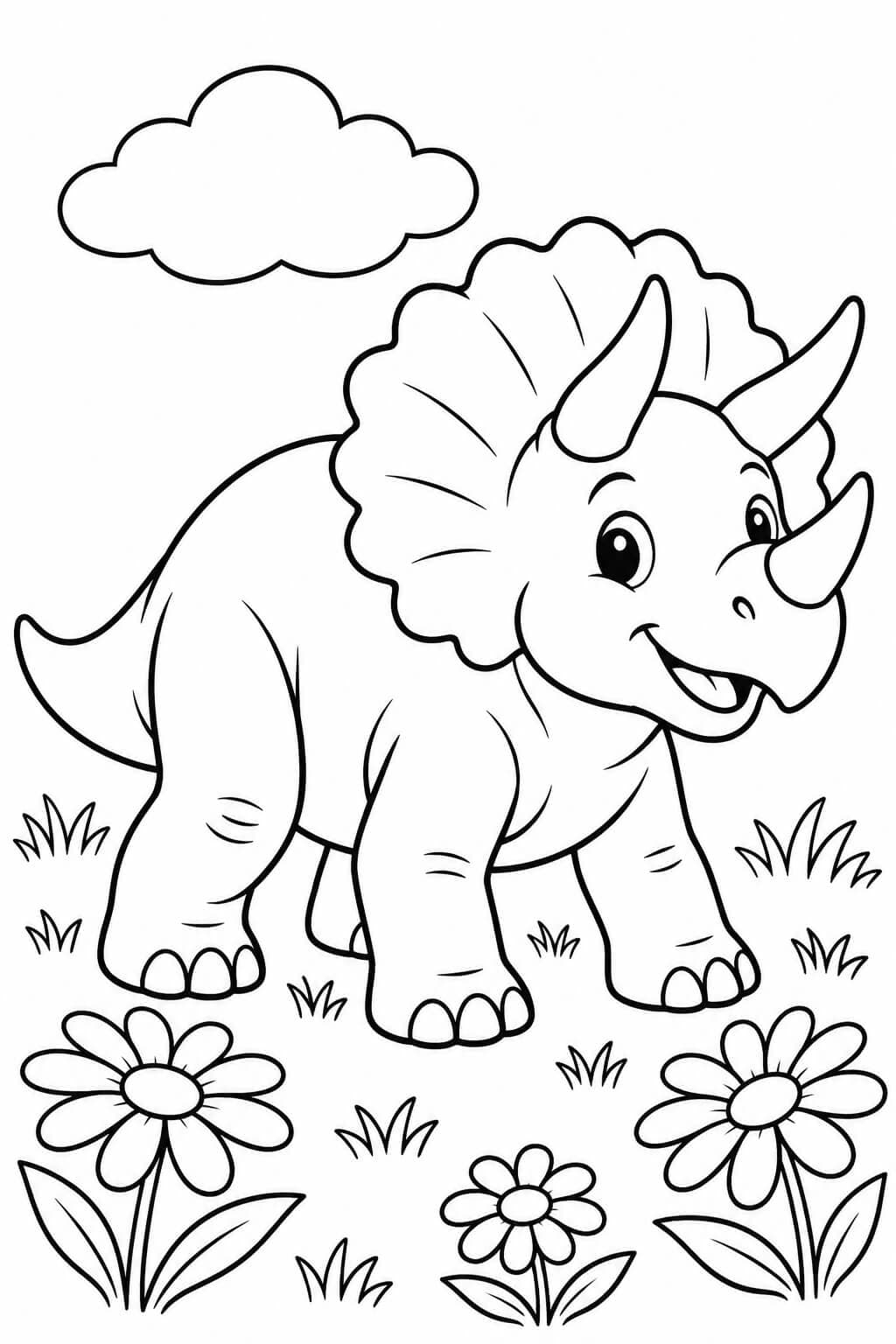 Tricerátops para colorir