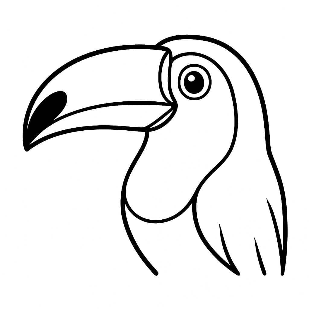 Cabeça de tucano para colorir