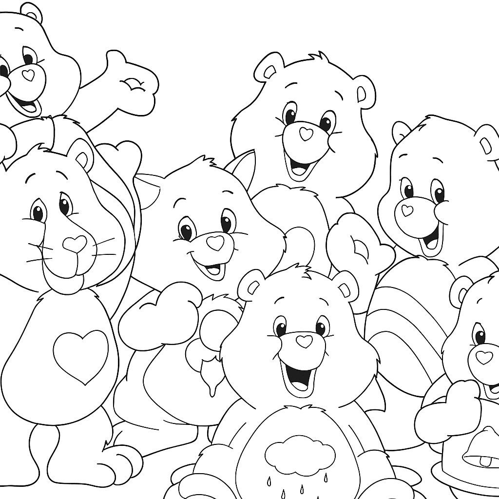 16 Desenhos de Ursinhos Carinhosos para colorir e imprimir