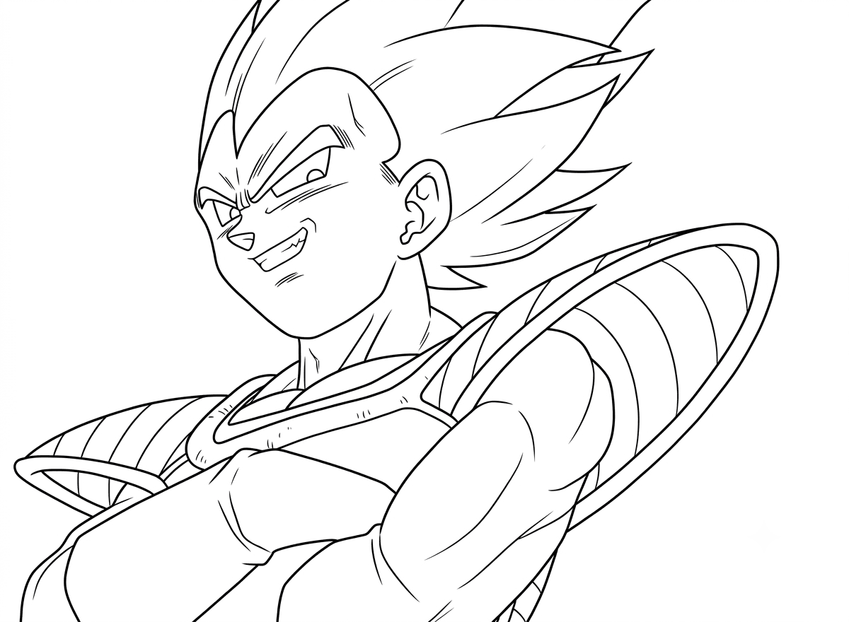 Vegeta para colorir