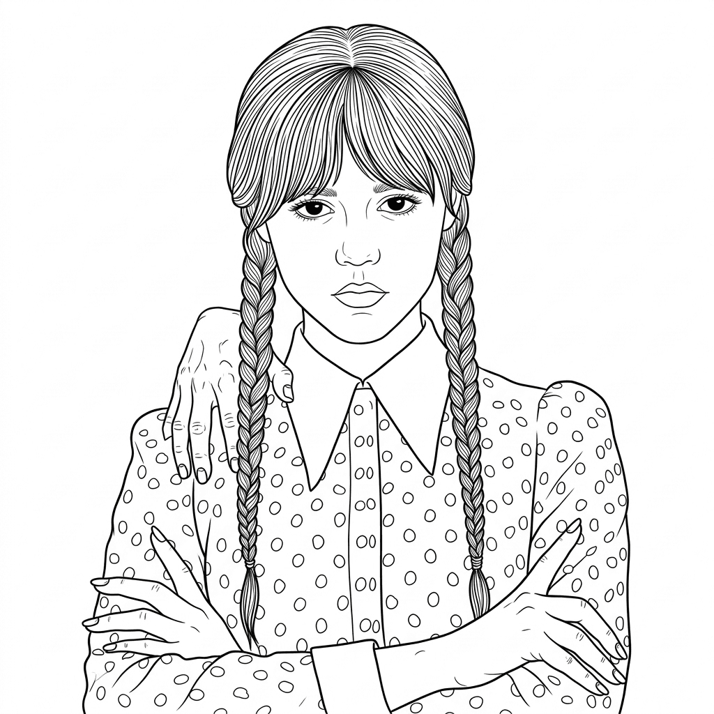 Wandinha para colorir