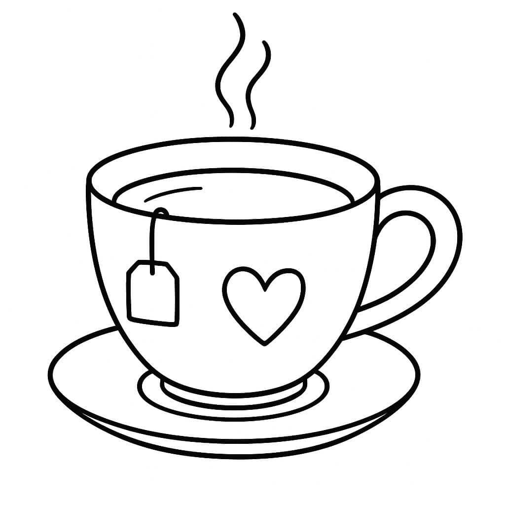 12 Desenhos de Xícara para colorir e imprimir