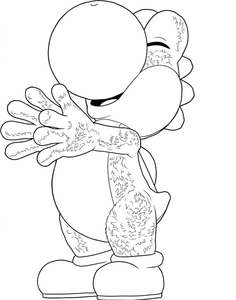 Yoshi amarelo para colorir