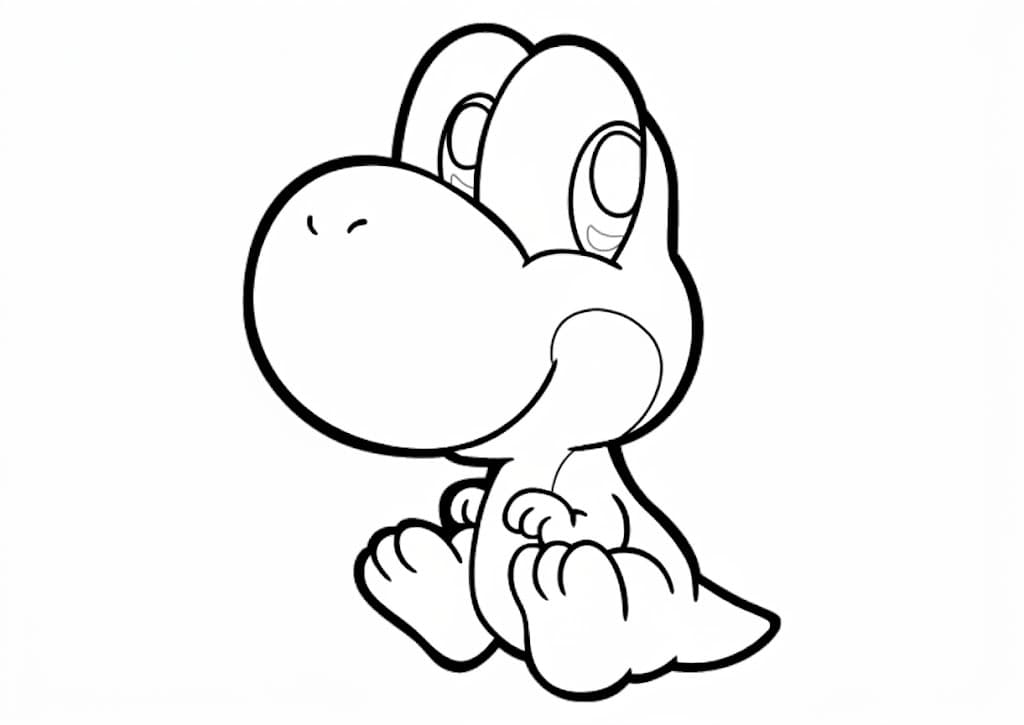 Yoshi bebê para colorir