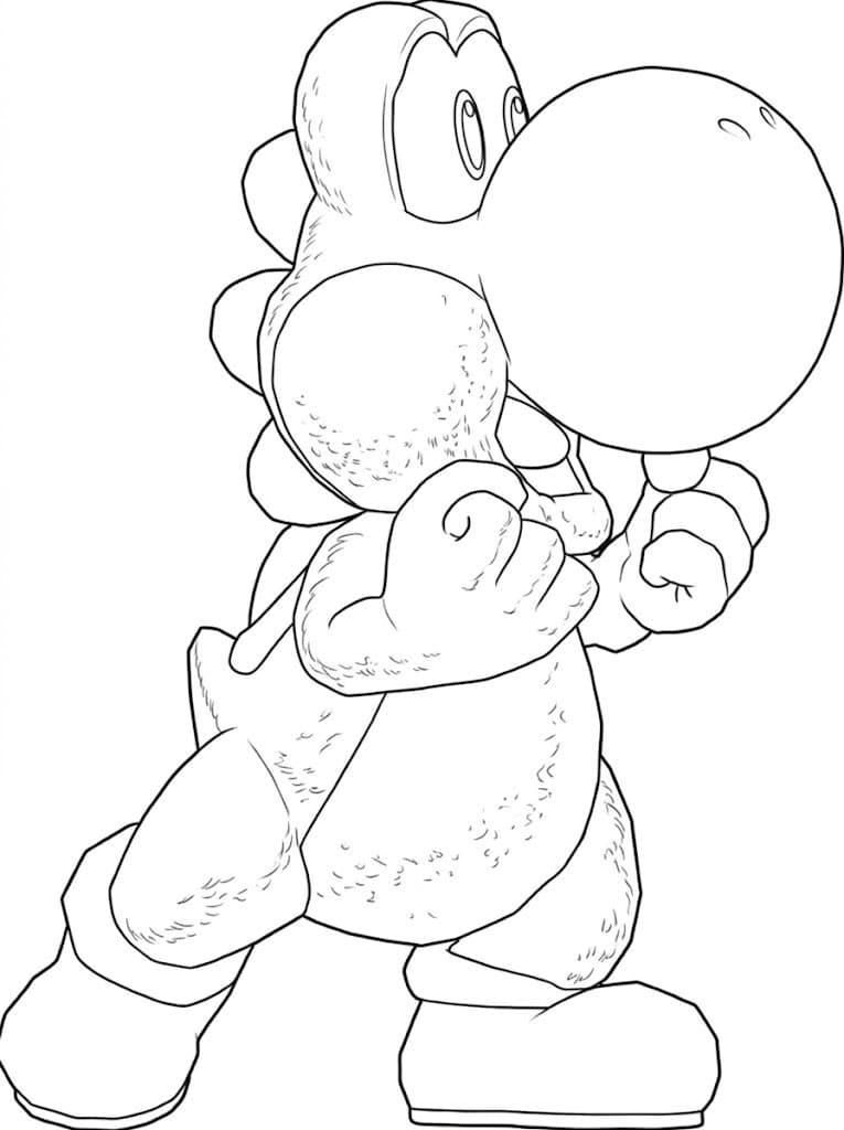 Yoshi laranja para colorir