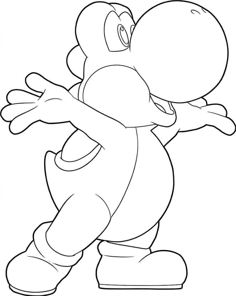 Yoshi rosa para colorir