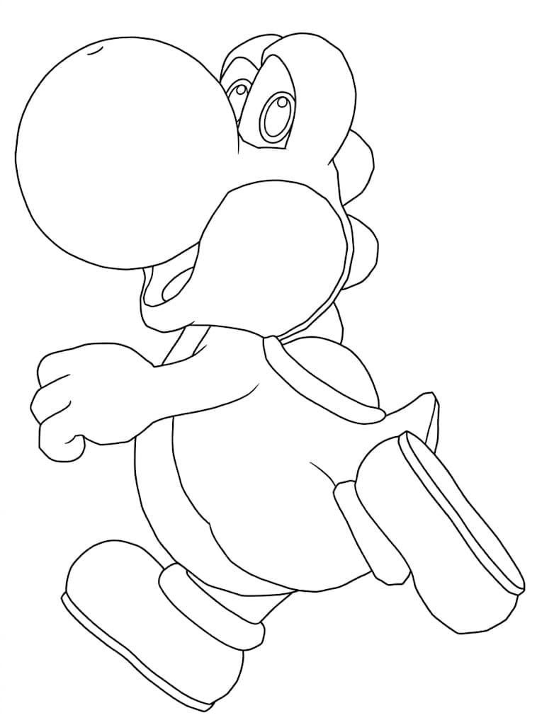 Yoshi vermelho para colorir