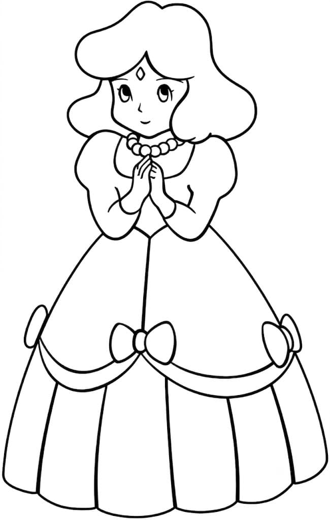 Princesa Zelda clássica para colorir
