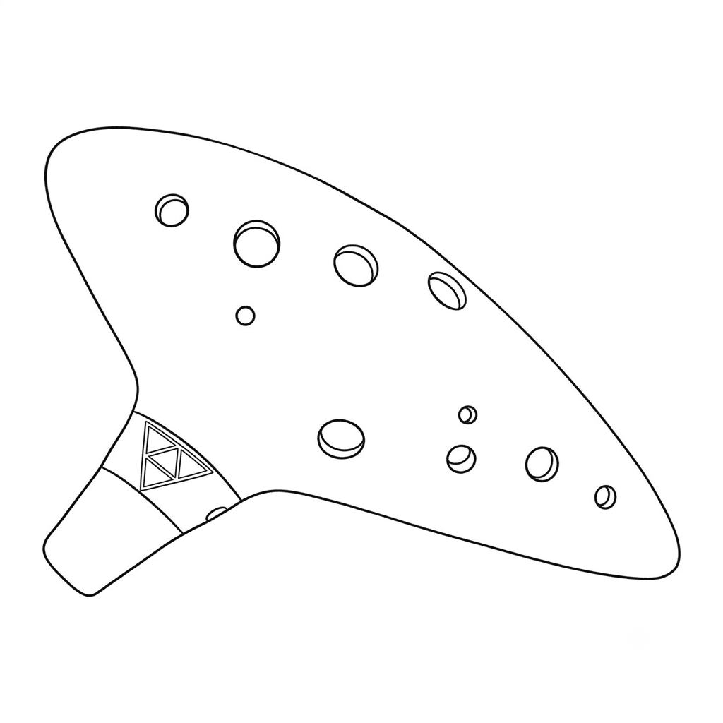 Ocarina para colorir