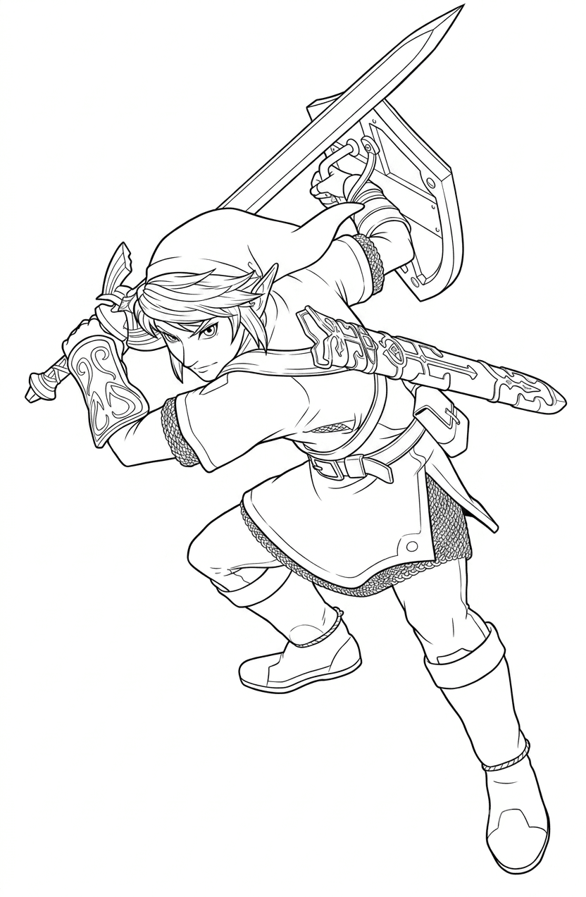 Zelda para colorir