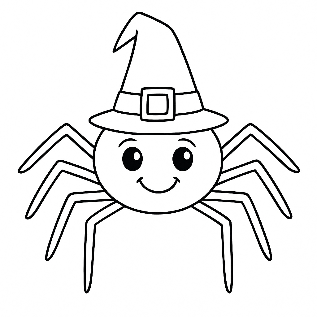 Aranha chapeu para colorir para colorir