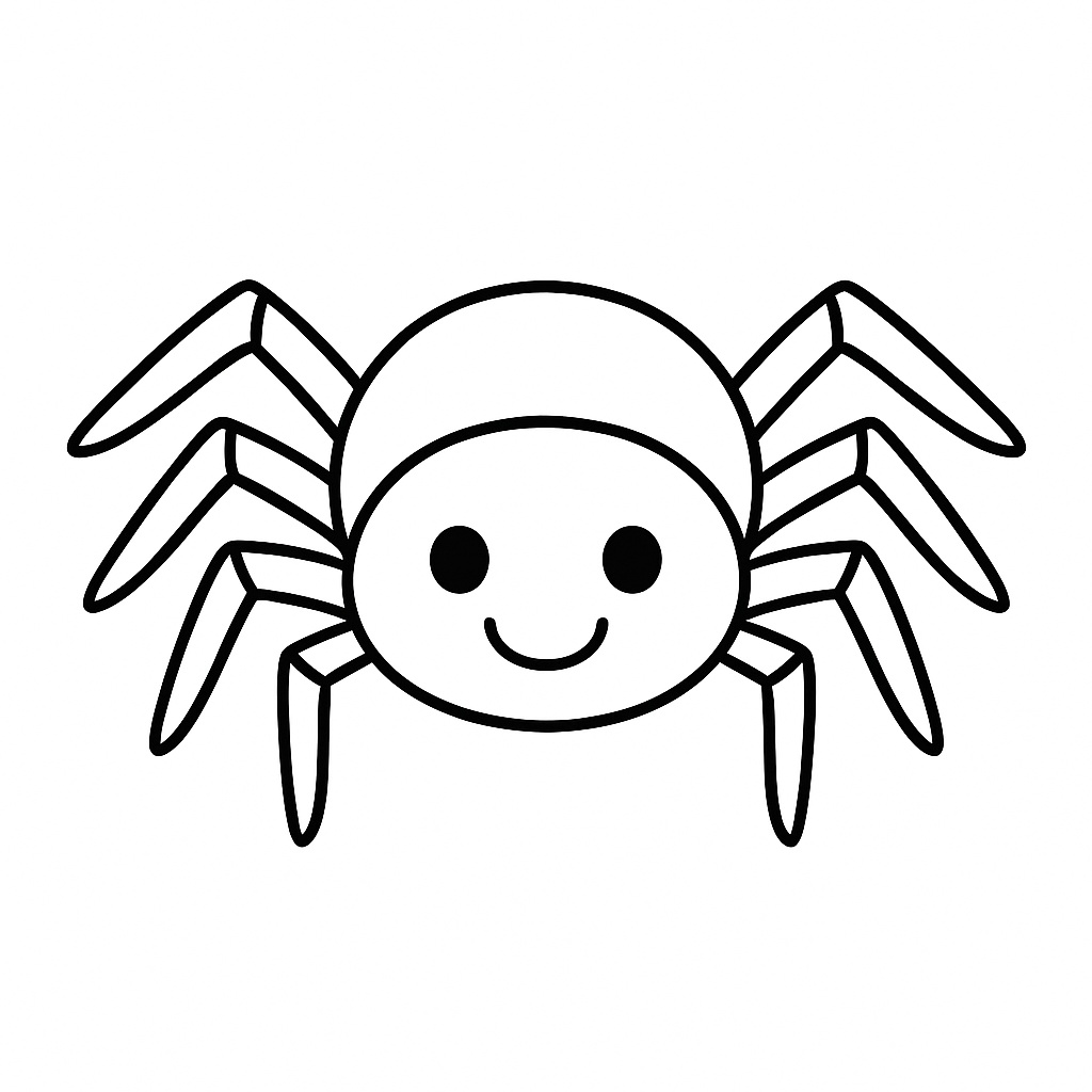 Aranha feliz para colorir para colorir