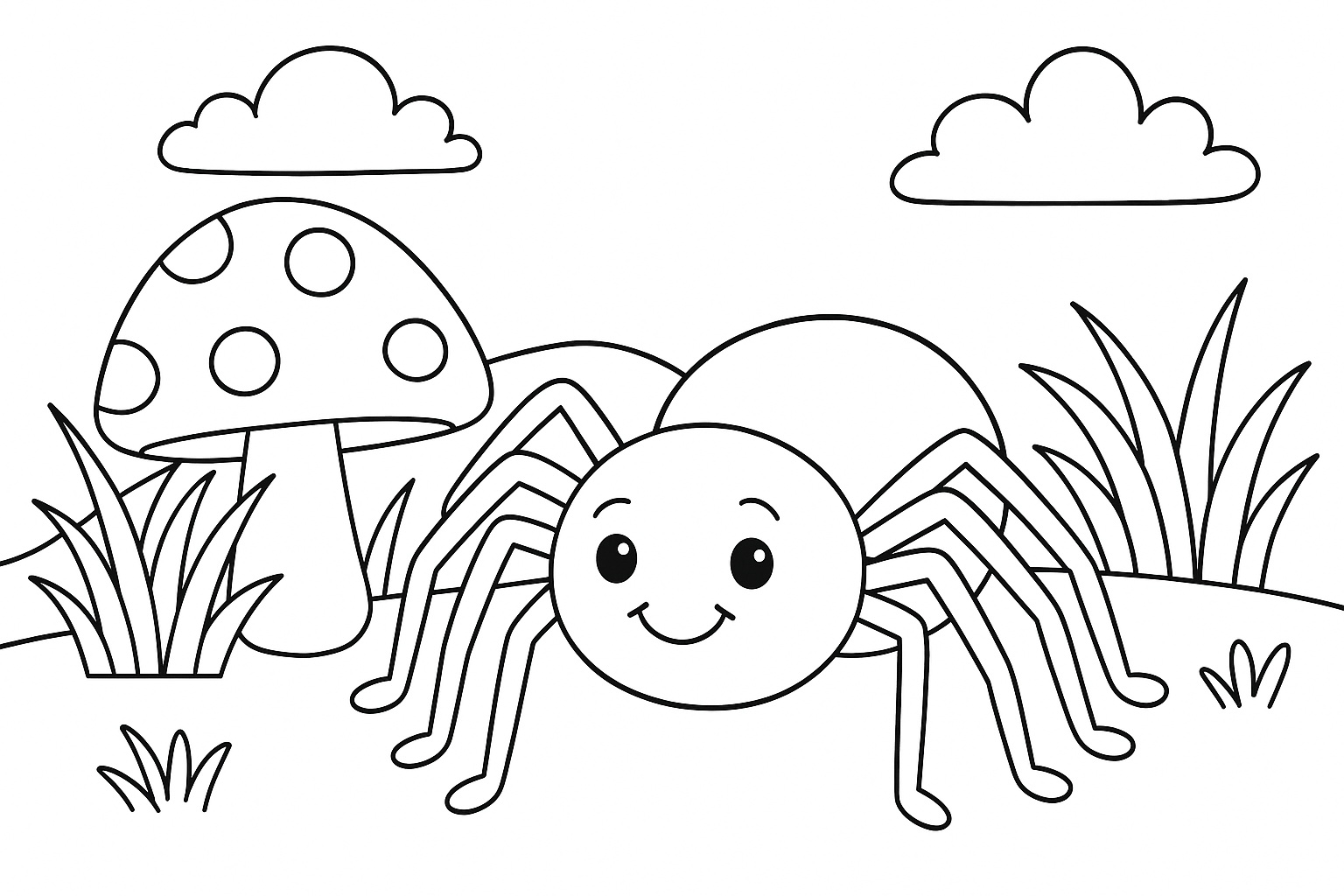 Aranha na natureza para colorir para colorir